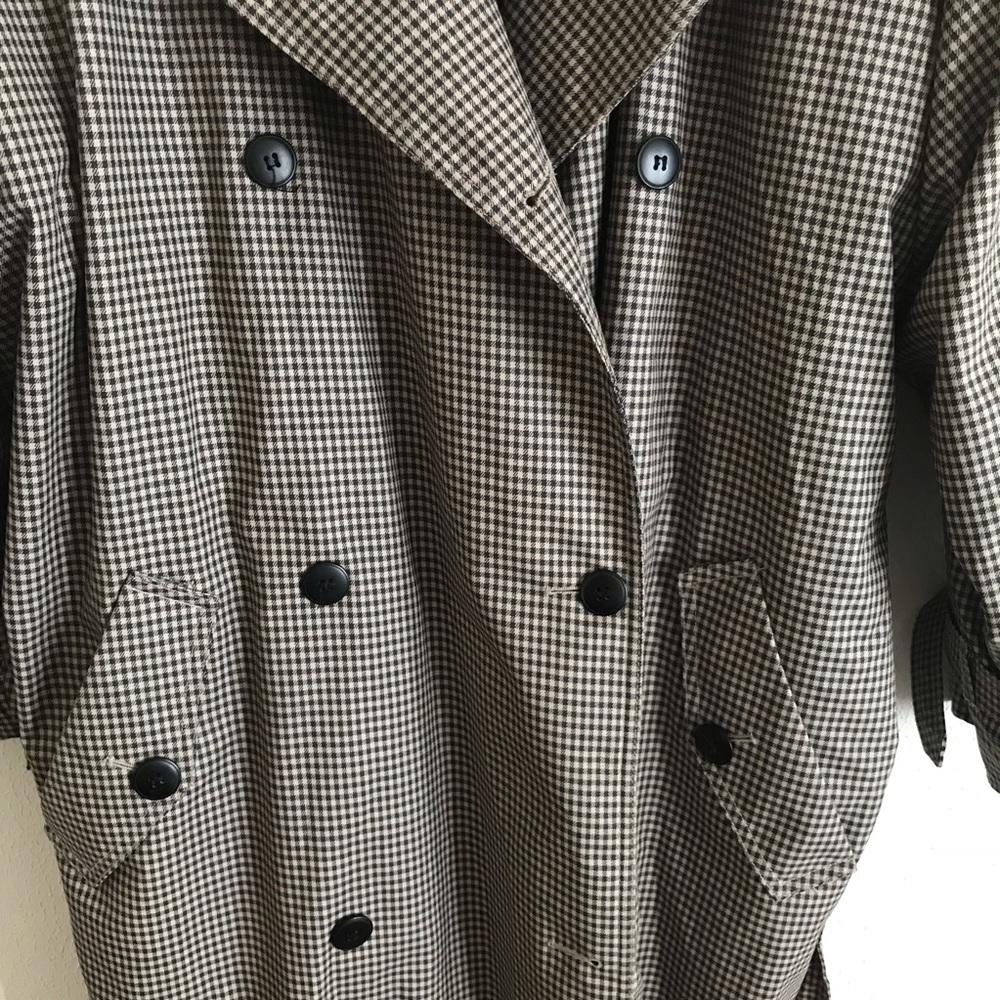 Vintage Misty Harbor  Checkered Trenchcoat - Picture 6 of 8